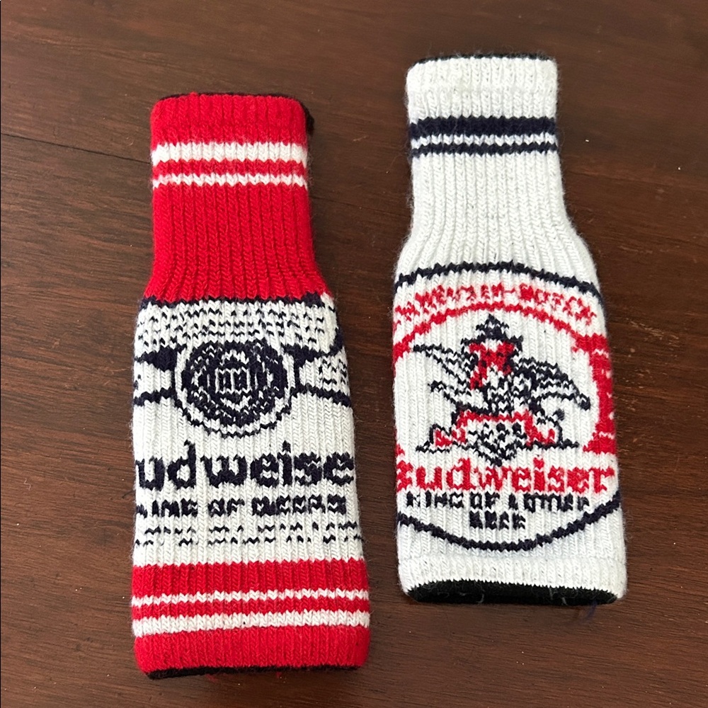 Budweiser Knit Bottle Koozie Sleeves